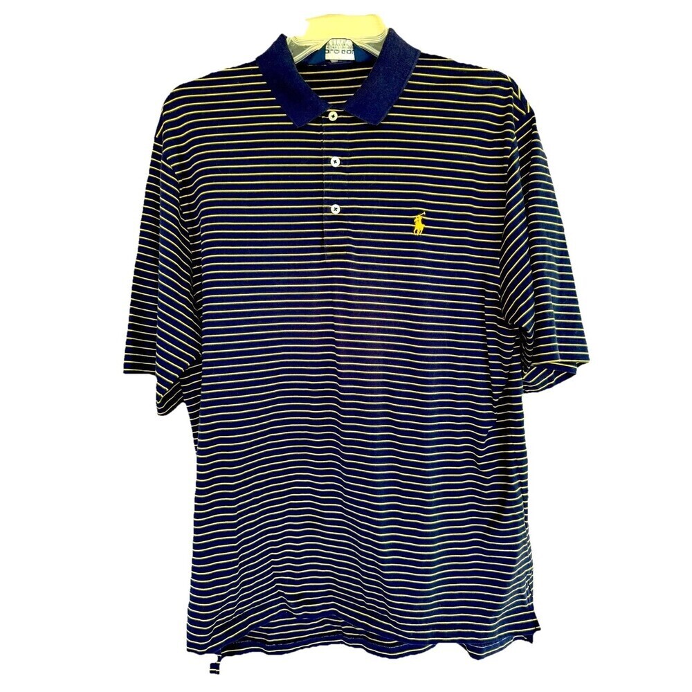 Polo Golf Ralph Lauren Polo Shirt Men’s M Blue Yellow Spanish Bay